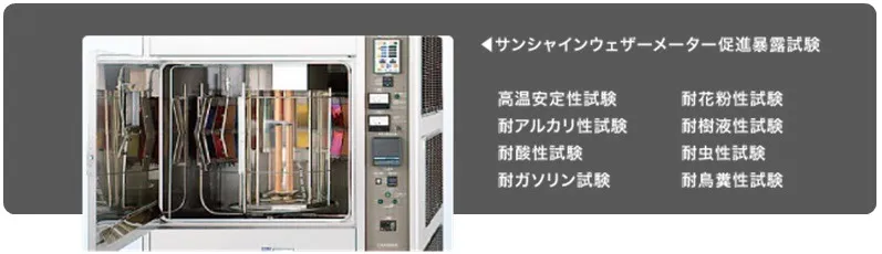 サンシャインウェザーメーター促進暴露試験