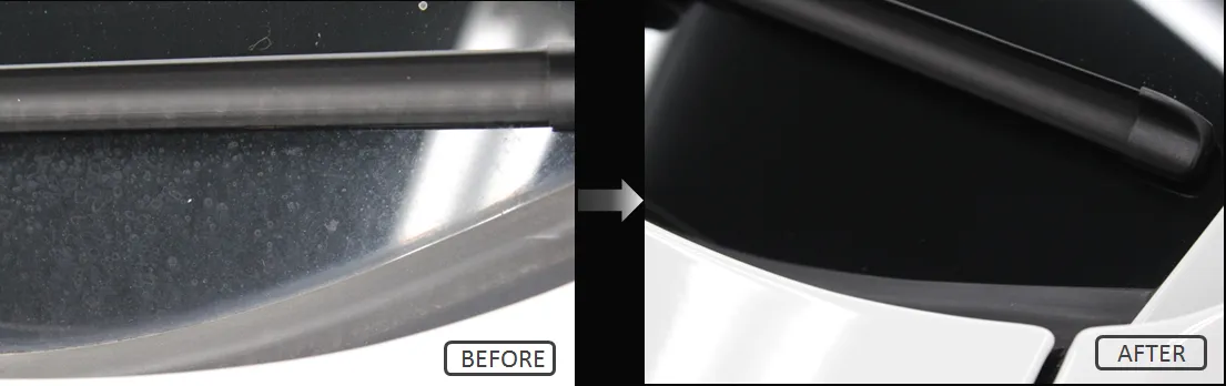 BEFORE & AFTER 窓ガラス撥水加工