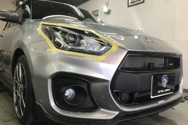 新車SUZUKIスイフトスポーツ(ZC33S型)のヘッドライトプロテクションフィルム施工車例/東京都S様