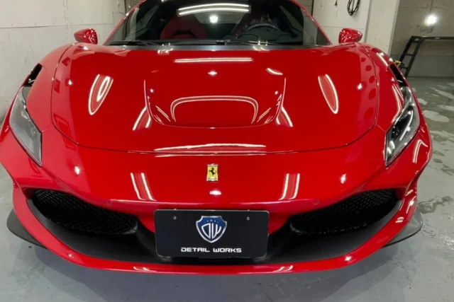 FERRARI F8 Tributo内装レザーシートコーティング施工例/神奈川県座間市Y様