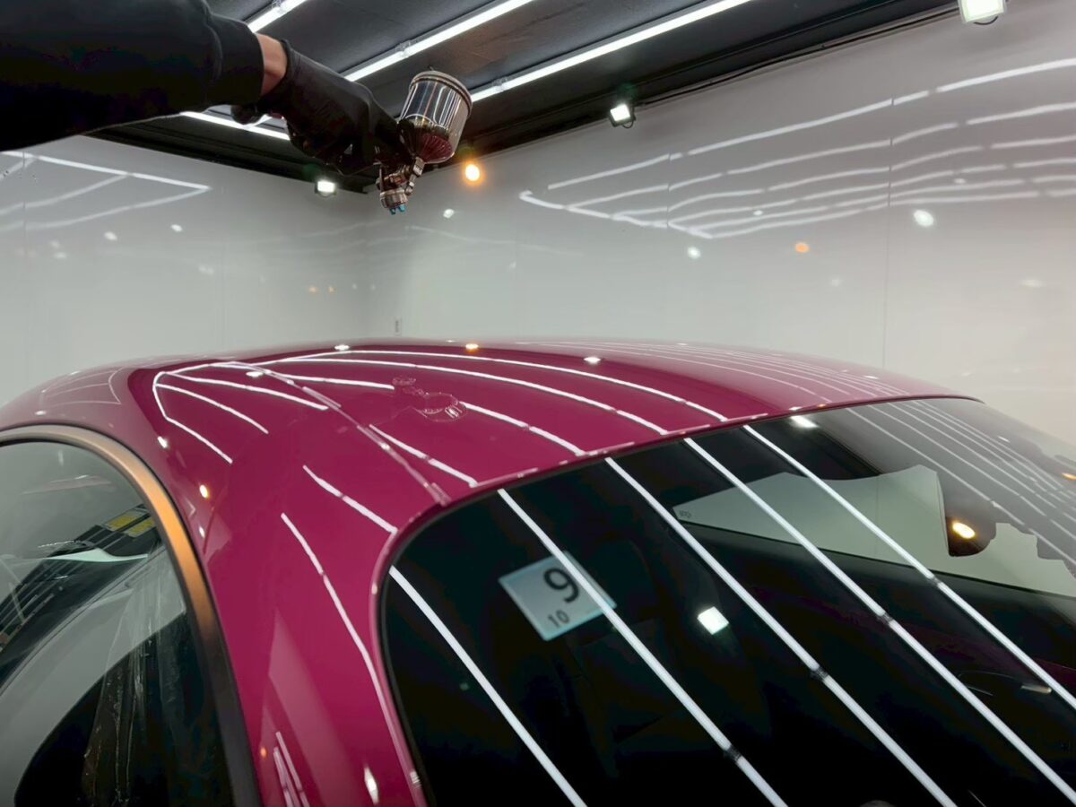 718ケイマン　ボディコーティング　スプレーガン施工
